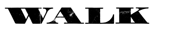 Walk font preview